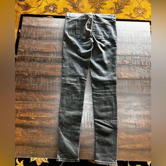 EUC Black Rag & Bone Jens Zippered Leg &  Pockets Size 25 #SUM5 - Picture 4 of 8